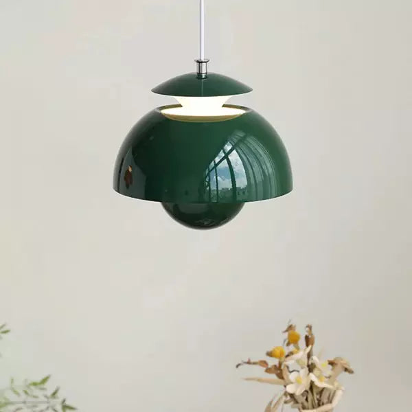 Flora Pendant Light | Sculptural Metal Design, Warm LED Glow