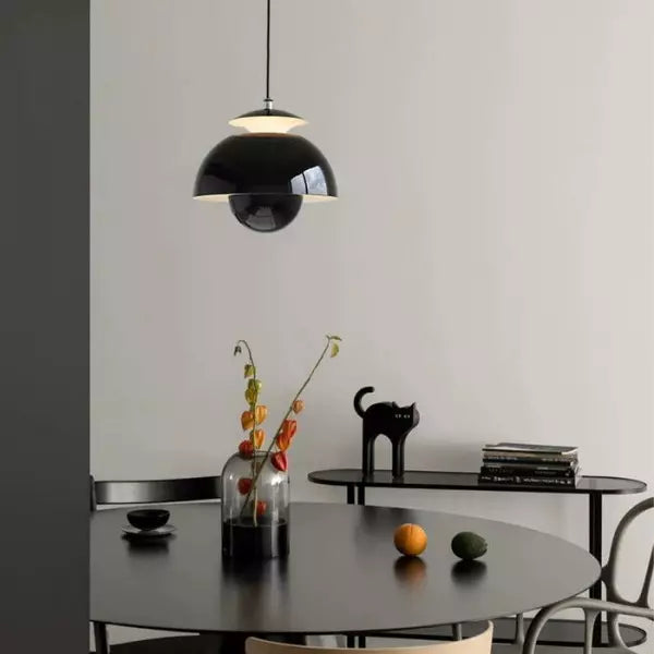 Flora Pendant Light | Sculptural Metal Design, Warm LED Glow