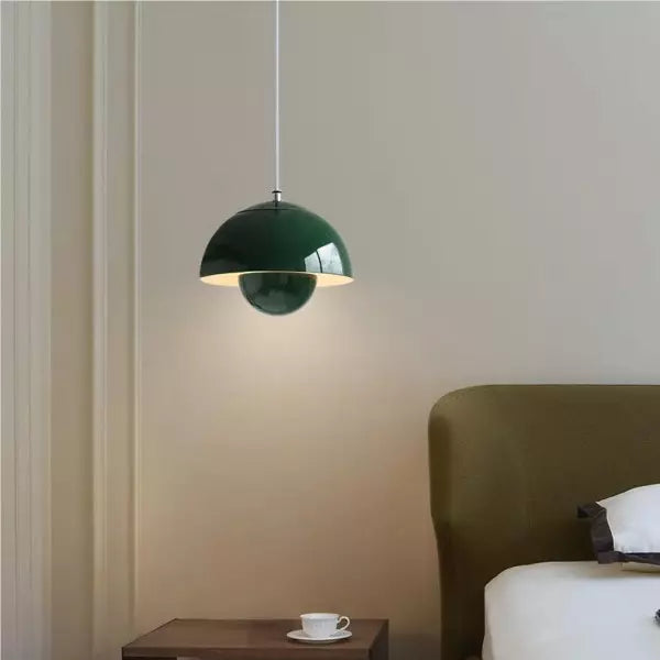 Flora Pendant Light | Sculptural Metal Design, Warm LED Glow