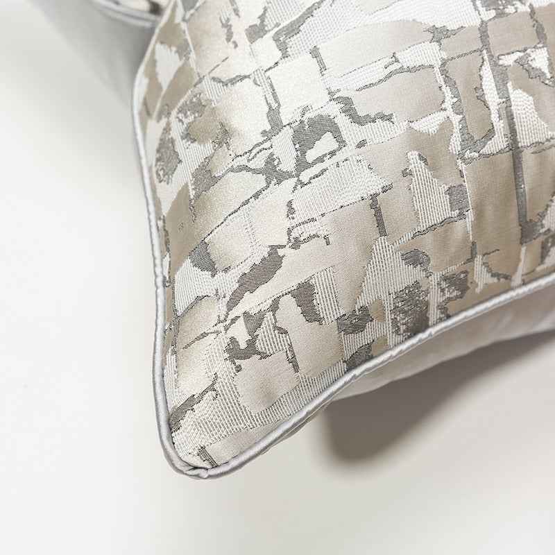 Lira Sierkussenhoes | Luxe Satijnlook, Abstract Patroon 45x45 cm