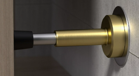 ArcusPlint: Premium Door Stopper Brass Minimalistic with Rubber Cap – Decorative for Home & Business