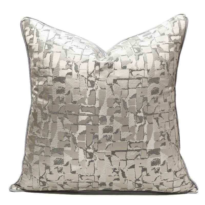 Lira Sierkussenhoes | Luxe Satijnlook, Abstract Patroon 45x45 cm