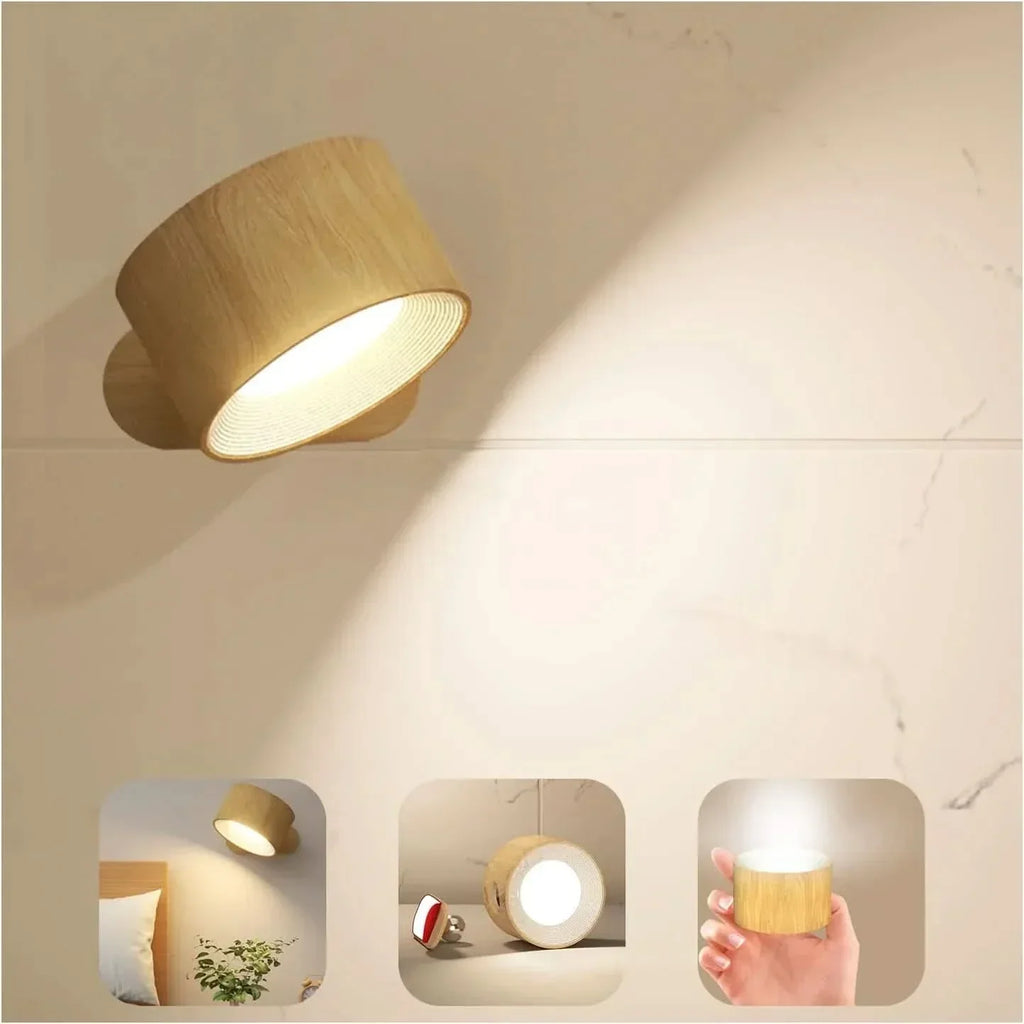 Brix Wireless Wall Lamp | 360° Rotatable, USB Rechargeable