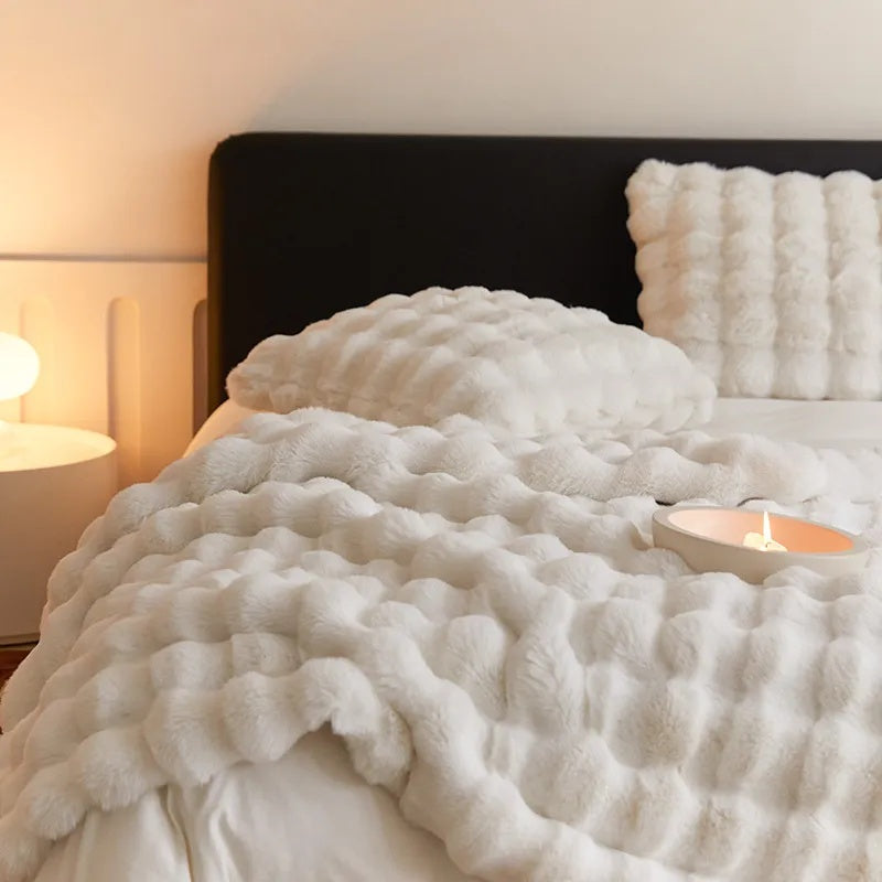 Bela Faux Fur Plaid | Ultra-Plush, Timeless Elegance
