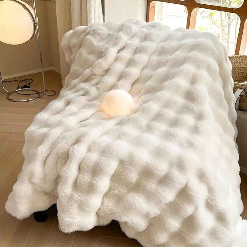 Bela Faux Fur Plaid | Ultra-Plush, Timeless Elegance