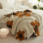 Bela Chenille Plaid Blanket | Floral Design, Soft Velvet