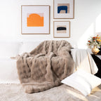 Bela Faux Fur Plaid | Ultra-Plush, Timeless Elegance