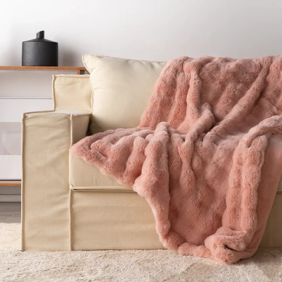Bela Faux Fur Plaid | Ultra-Plush, Timeless Elegance