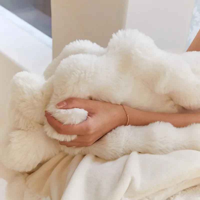 Bela Faux Fur Plaid | Ultra-Plush, Timeless Elegance