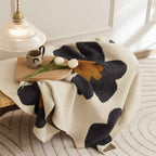 Bela Chenille Plaid Blanket | Floral Design, Soft Velvet
