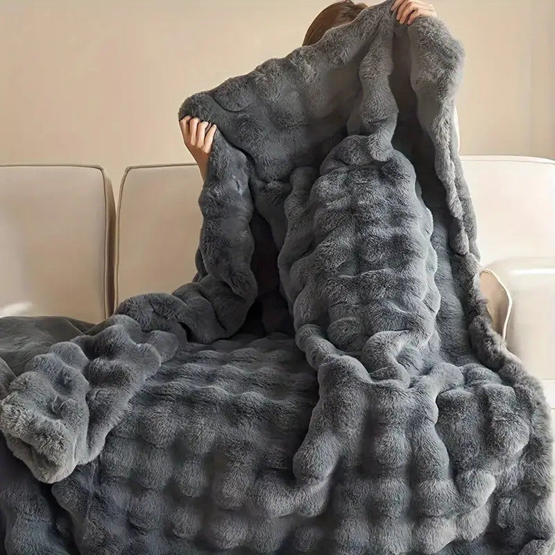 Bela Faux Fur Plaid | Ultra-Plush, Timeless Elegance