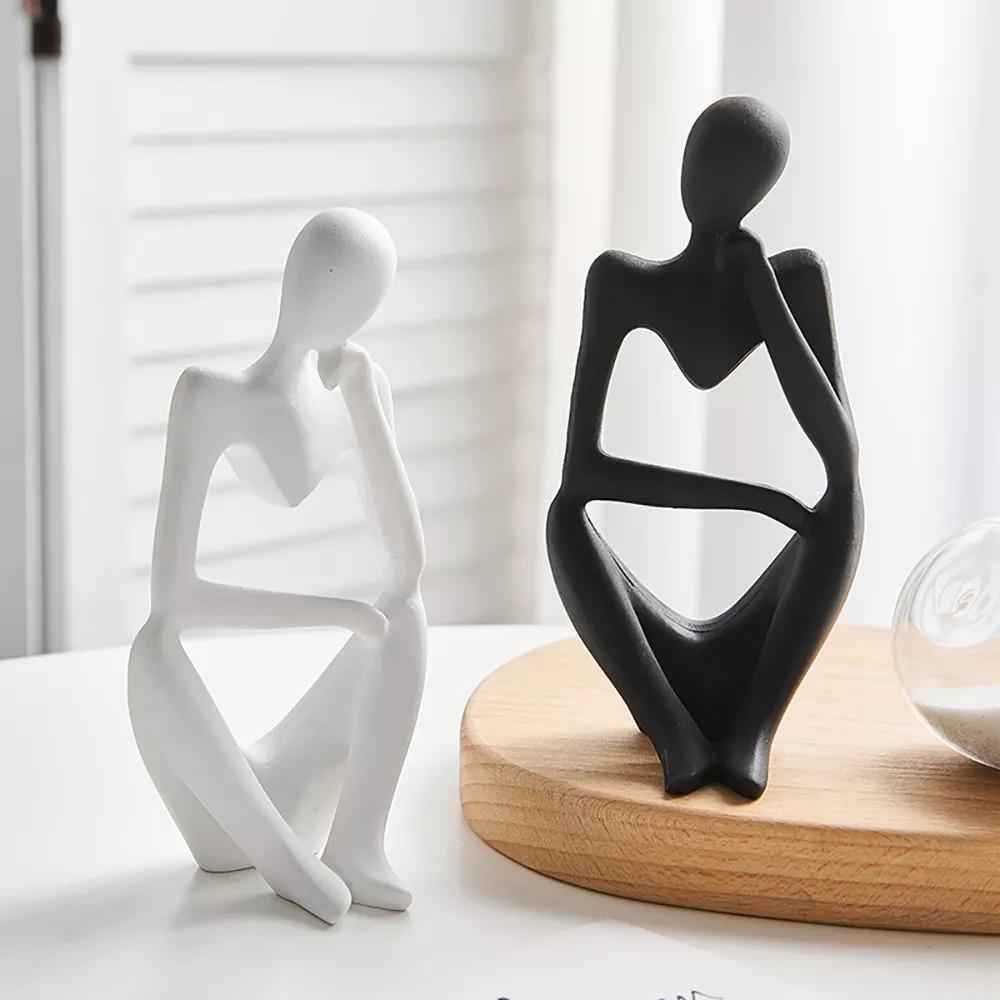 Mente Sculptuur | Abstracte Denker, Duurzaam Hars