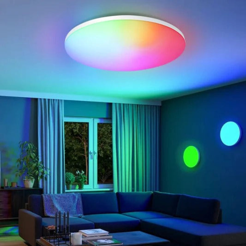 Smart LED Ceiling Light, 24W, RGB White Warm White, Surface Mounted