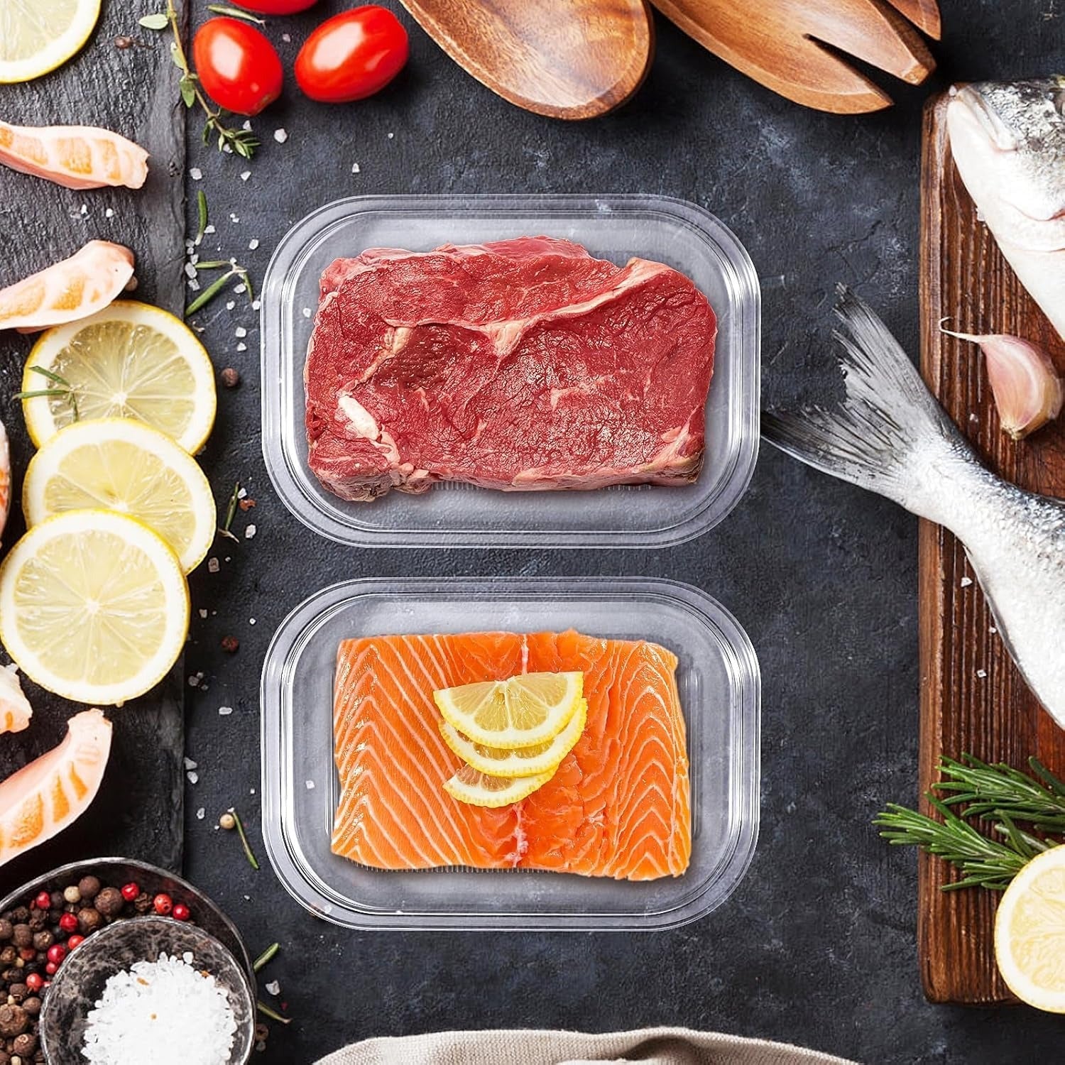 Transparent Airtight Meat Preservation Box for Fridge – Durable Storage Container for Bacon and Meats