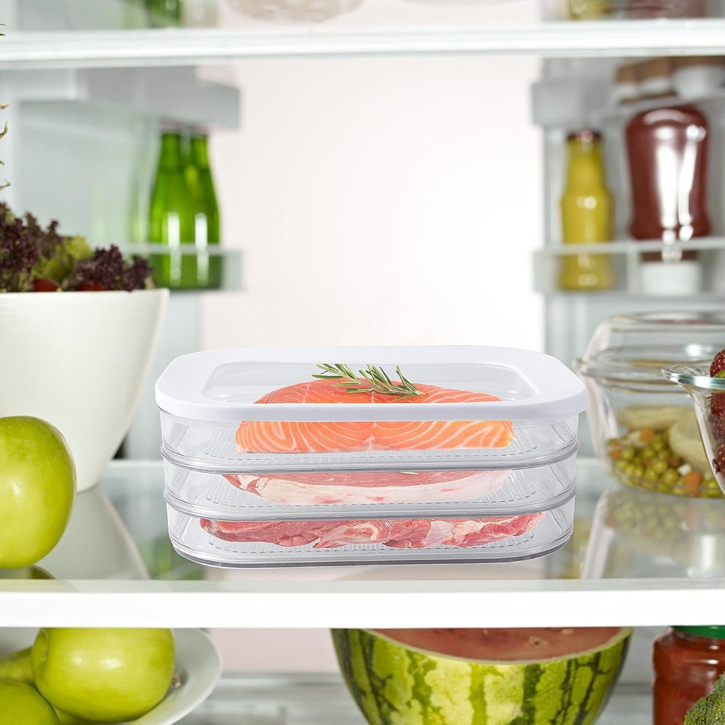 Transparent Airtight Meat Preservation Box for Fridge – Durable Storage Container for Bacon and Meats