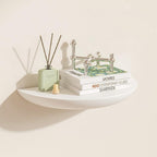Half-Round Floating Shelf, Natural Wood, Wall Mounted, Multiple Colors