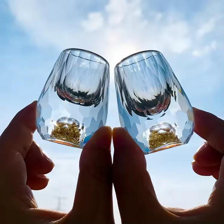 Kairo Sakeglas | Dubbelwandig Kristal met Bladgoud