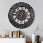 Decorative Wall Clock, Metal, AA Battery Powered, Indoor Use