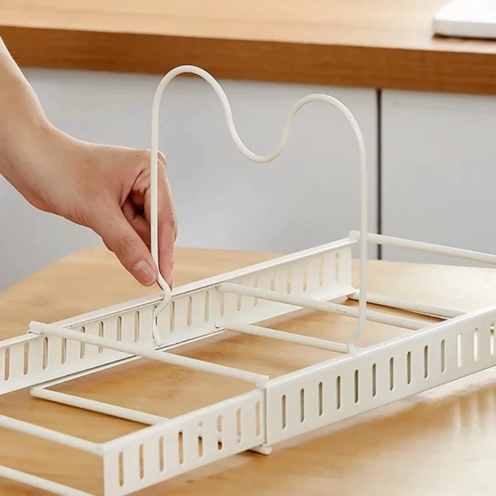 Iron Pot Lid Storage Rack, Kitchen Organizer, Iron, Space-Saving