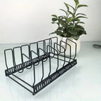 Iron Pot Lid Storage Rack, Kitchen Organizer, Iron, Space-Saving
