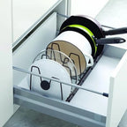Iron Pot Lid Storage Rack, Kitchen Organizer, Iron, Space-Saving