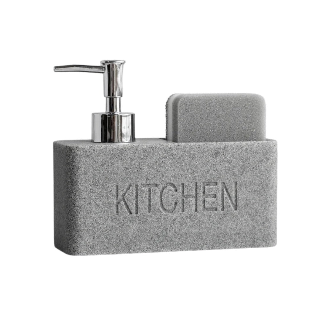 Soap Dispenser, Resin Material, Integrated Sponge Holder, Pump Mechanism