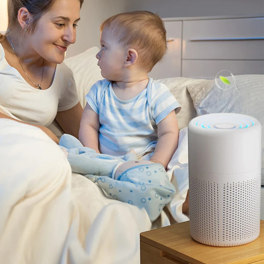 Air Purifier, H13 HEPA Filter, 360° Air Intake, Touch Control
