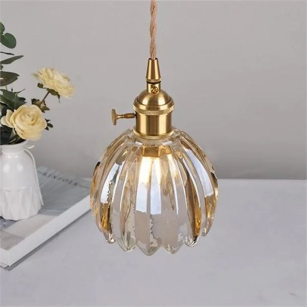 Japanese Glass Flower Pendant 1-Light