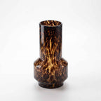 Bello Tortoiseshell Print Vase | Blown Glass, Cylindrical Design