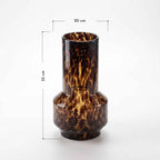 Bello Tortoiseshell Print Vase | Blown Glass, Cylindrical Design