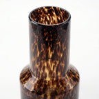Bello Tortoiseshell Print Vase | Blown Glass, Cylindrical Design