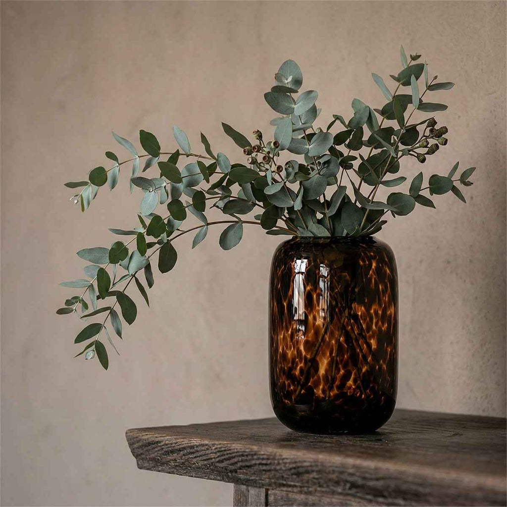 Cora Print Vase | Tortoiseshell Glass, Soft Edge Design