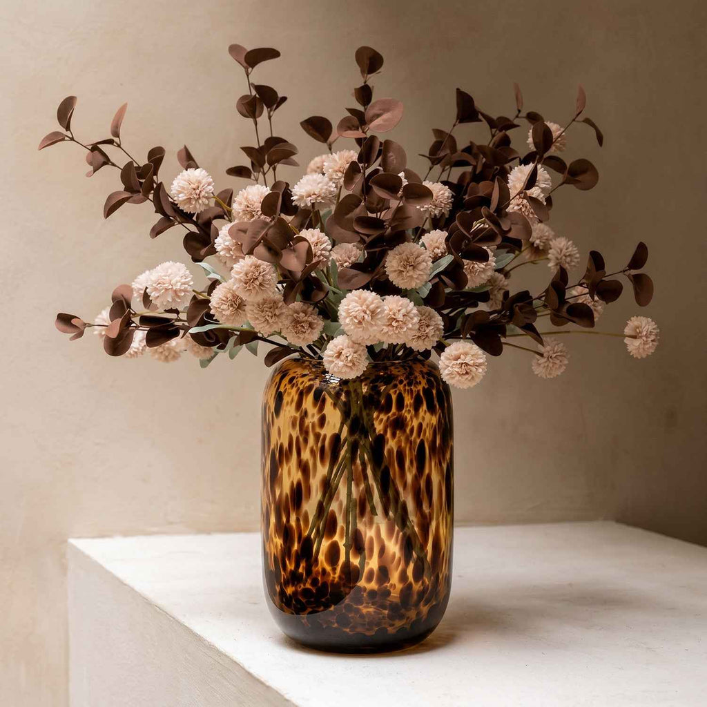 Bello XL Vase | Tortoiseshell Print, Blown Glass Design