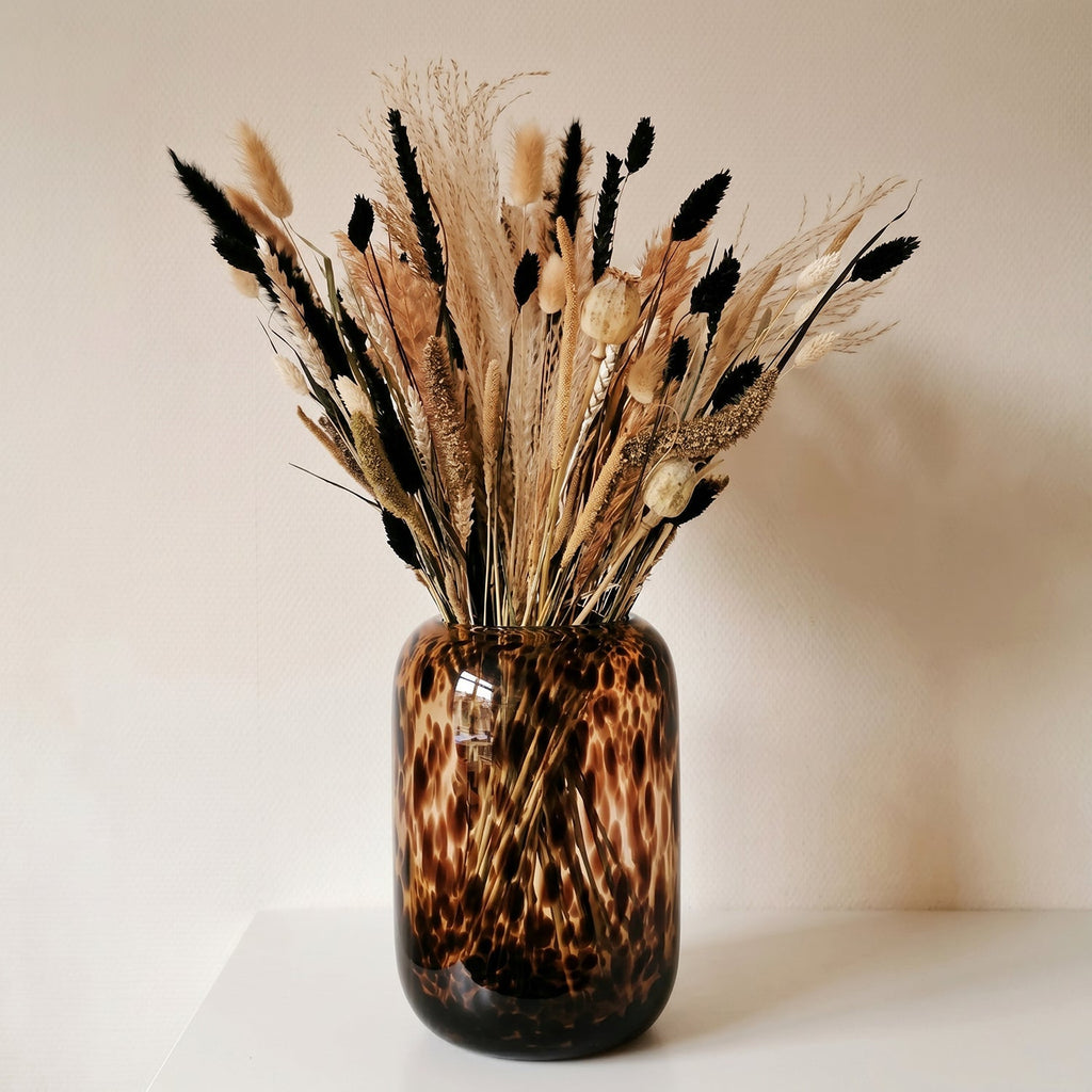 Bello XL Vase | Tortoiseshell Print, Blown Glass Design