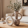Kora Ceramic Vase Set | Textured Artisanal Design, Set of 2