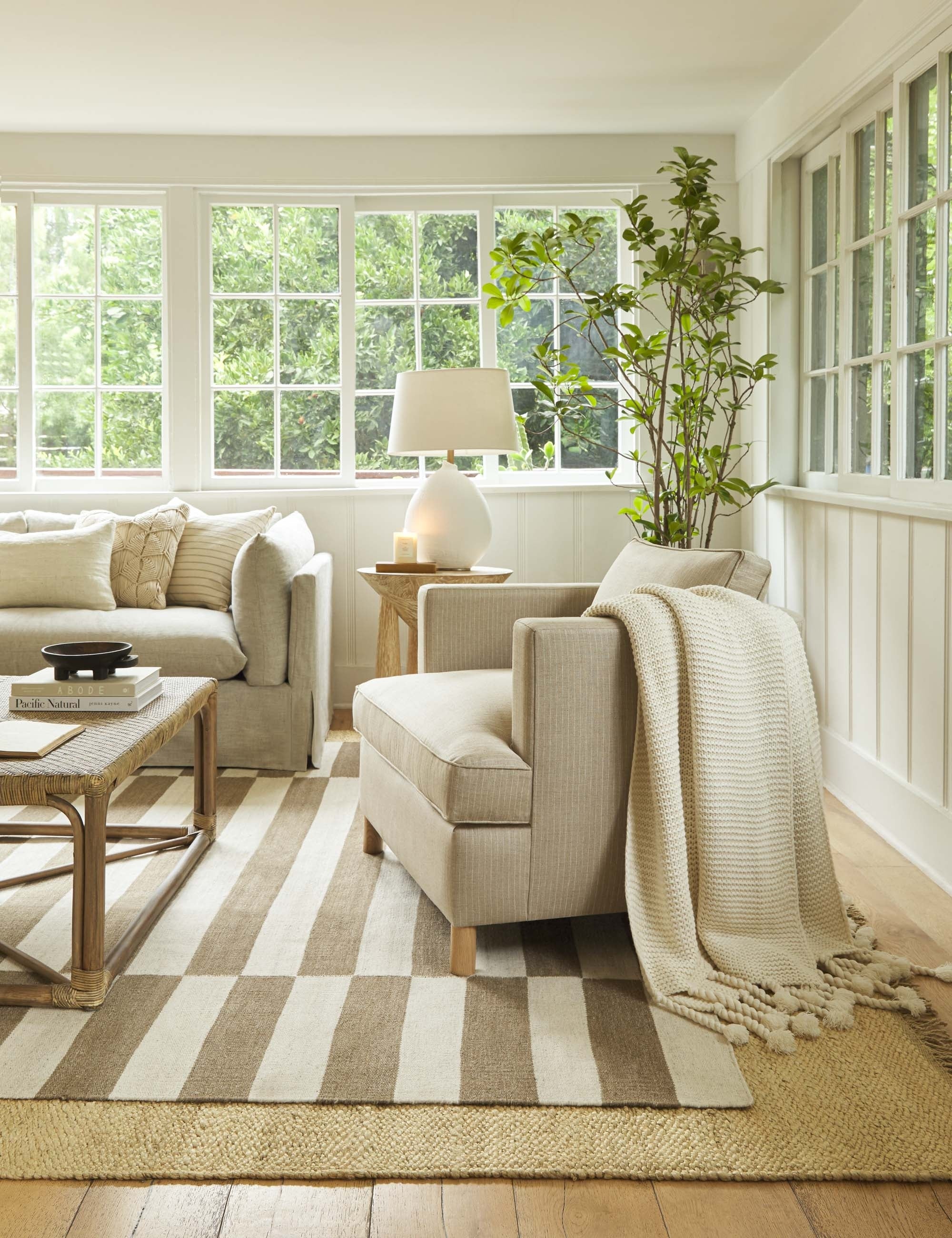 Trestle Knit Throw | Chunky Weave, Braided Tassels