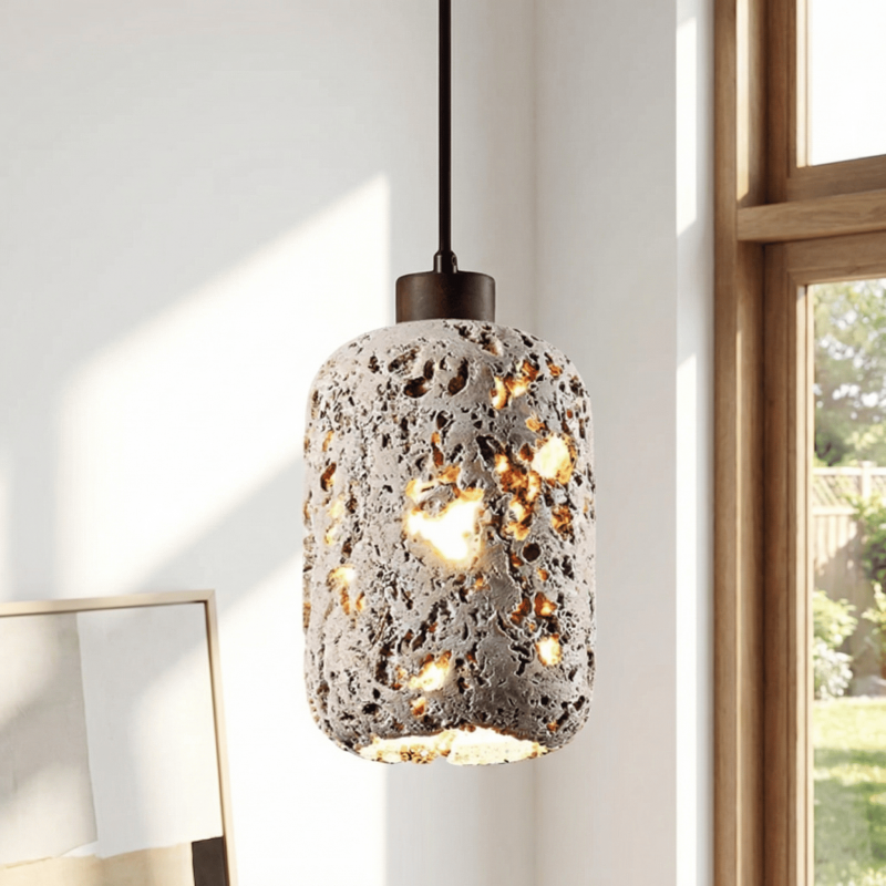 Orevon – Wabi Sabi Travertine Pendant Lamp