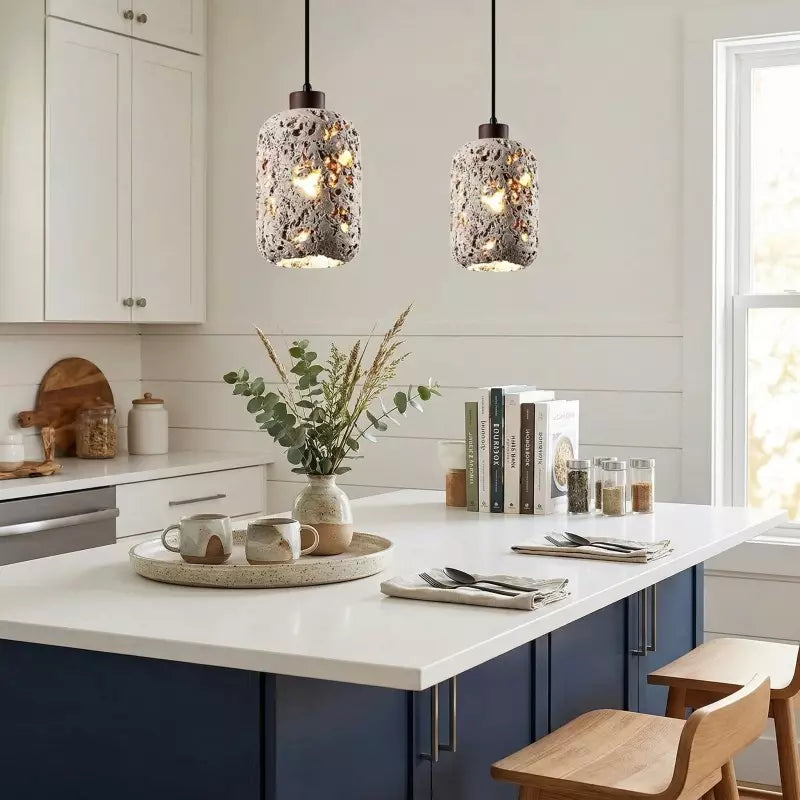 Orevon – Wabi Sabi Travertine Pendant Lamp