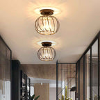 Dante Plafondlamp | Open Design met Glas & Metaal, Zwart of Goud
