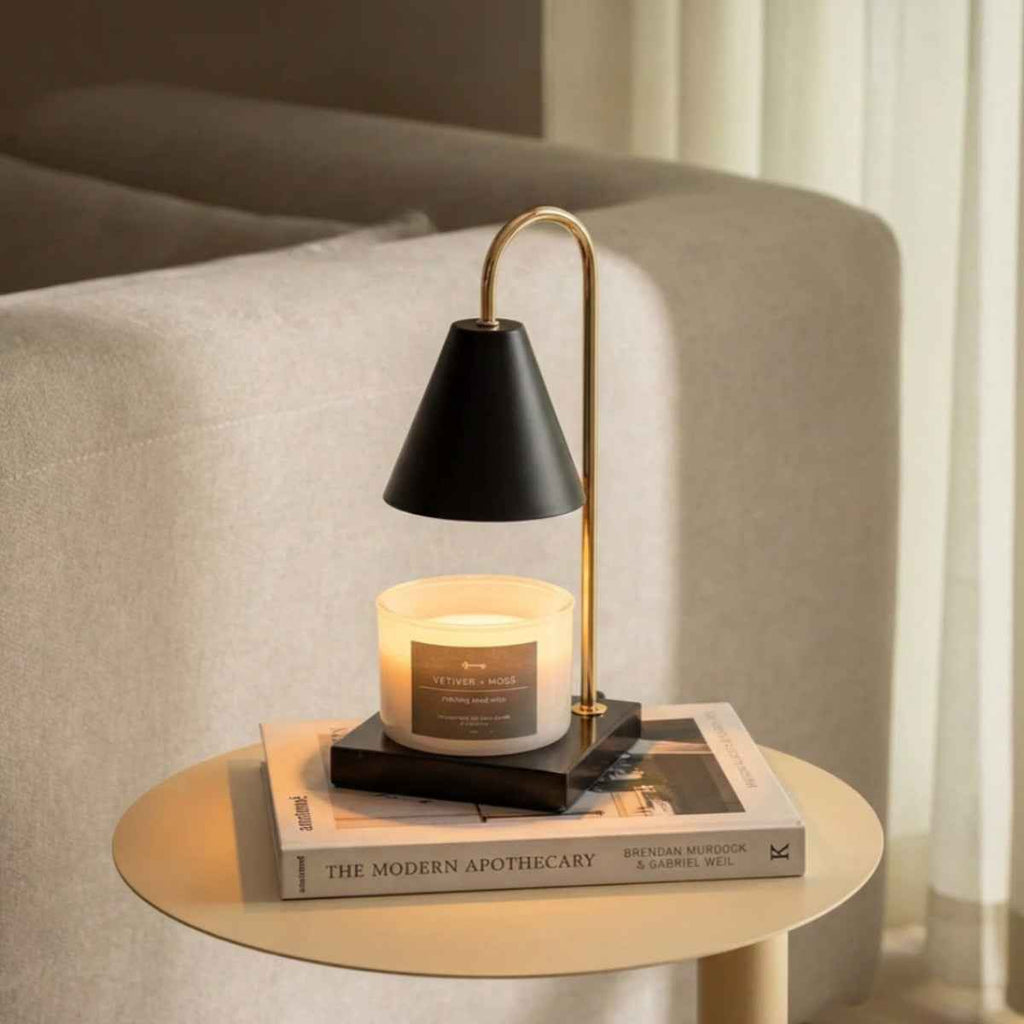 Serenity – Black Modern Adjustable Timer Candle Warmer Lamp