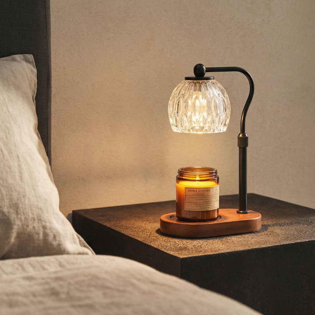 Aromatic – Black Modern Lantern Candle Warmer Lamp