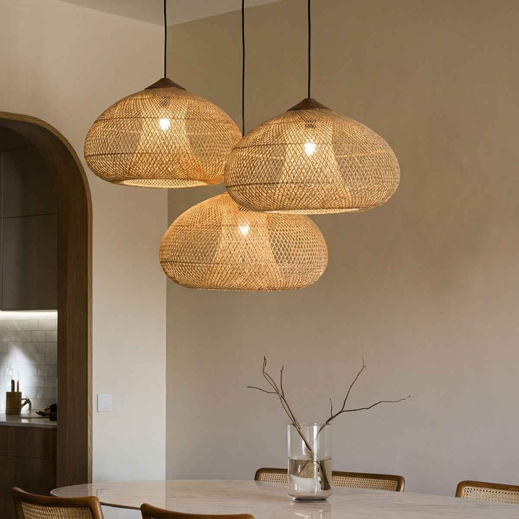 Ethereal – Natural Boho Rattan Pendant Lamp 80cm