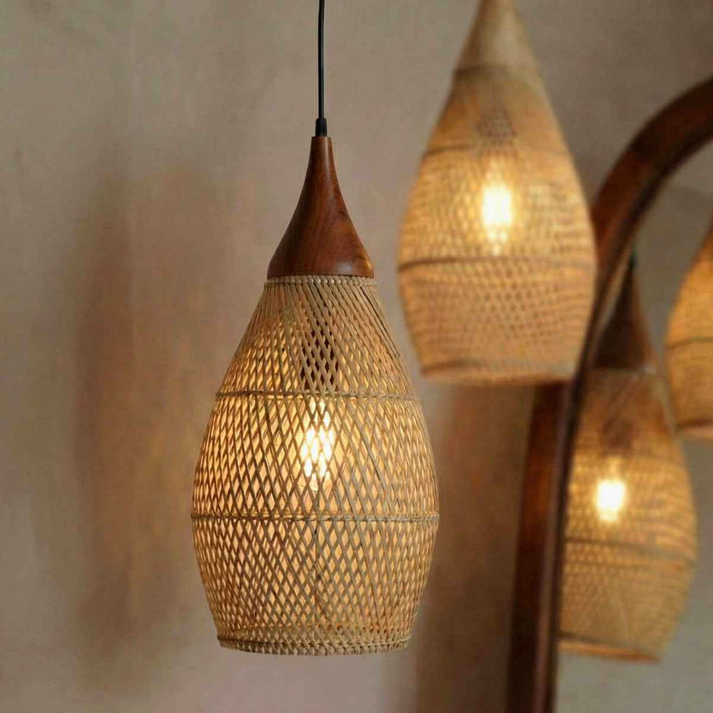 Ethereal – Natural Boho Rattan Pendant Light 25cm