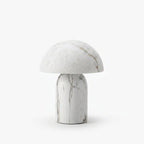 Mira Mushroom Table Lamp | White Marble Effect, Eco-Friendly Resin