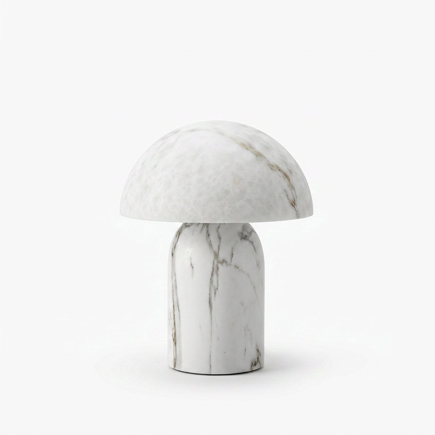 Mira Mushroom Table Lamp | White Marble Effect, Eco-Friendly Resin