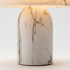 Mira Mushroom Table Lamp | White Marble Effect, Eco-Friendly Resin