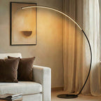 Eclipse – Black Minimalist Curved LED Floor Lamp 40W