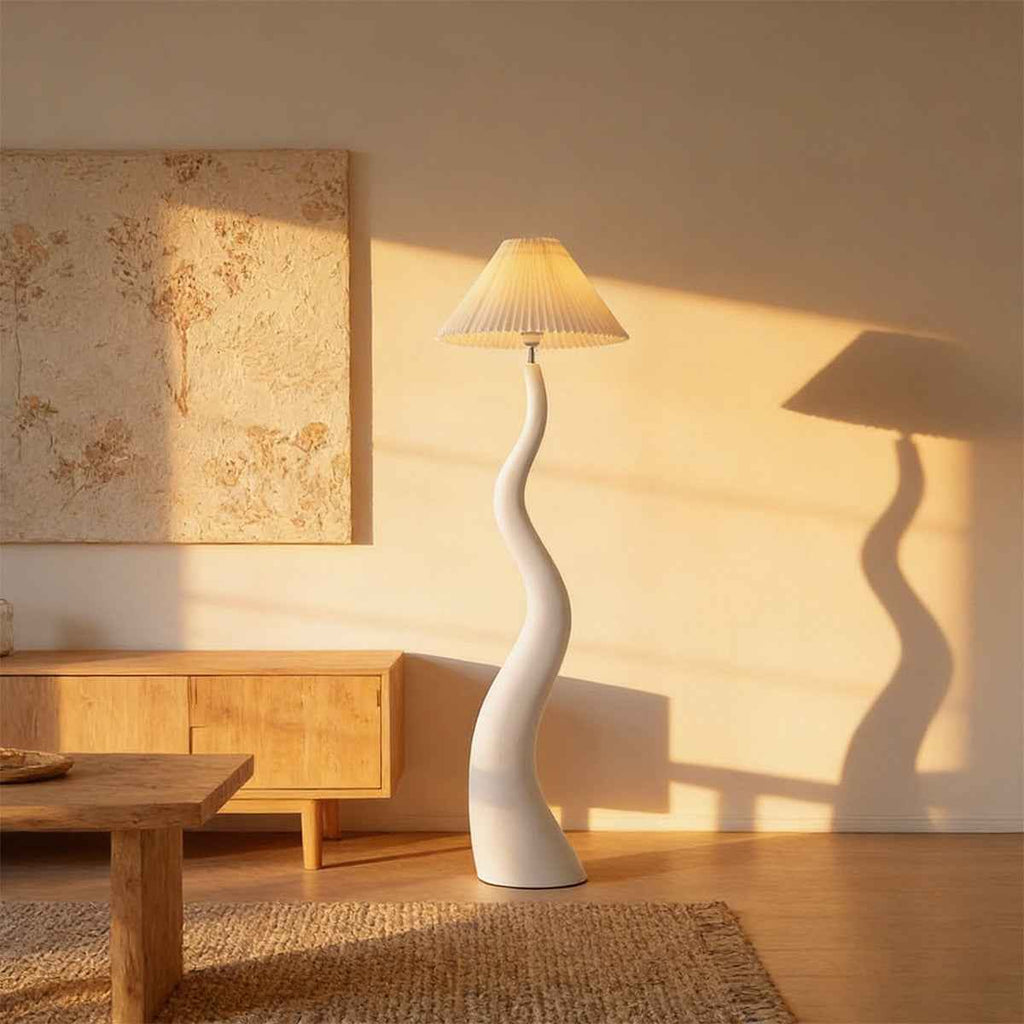 Santu – Natural Japandi Curvy Floor Lamp 165cm