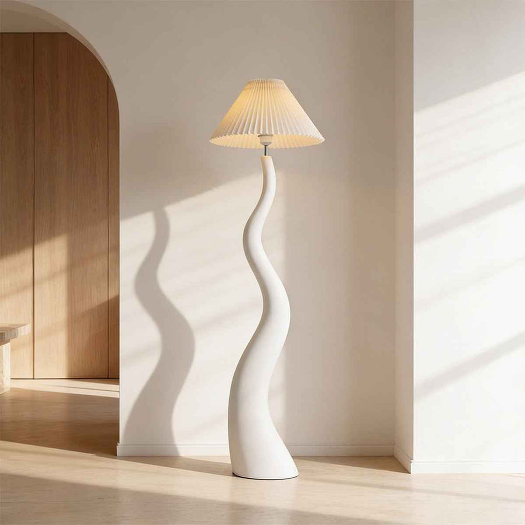 Santu – Natural Japandi Curvy Floor Lamp 165cm