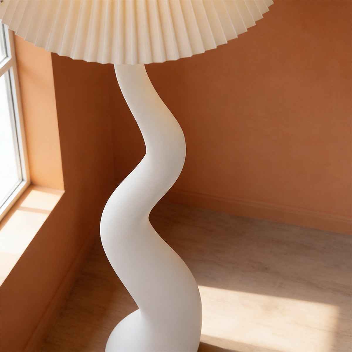Santu – Natural Japandi Curvy Floor Lamp 165cm